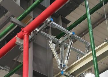 红安该抗震支架的整体式支吊架结构协调性好
